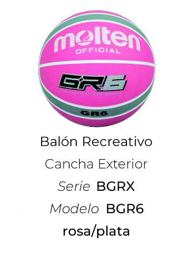Balon de basquetbol Molten BGR6 rosa