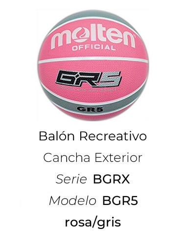 Balon de basquetbol Molten BGR5 rosa