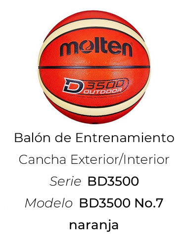 Balon de basquetbol Molten BD3500 naranja